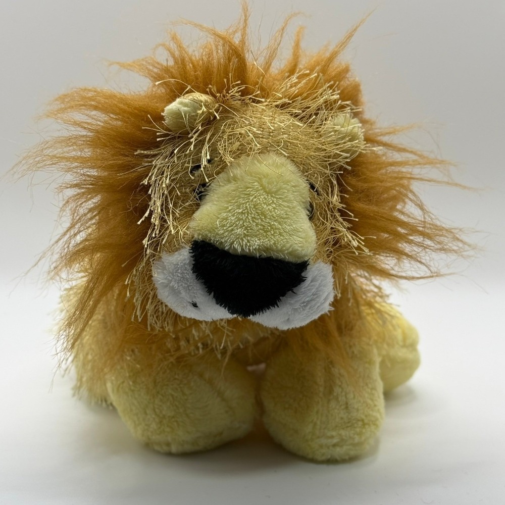 Ganz Webkinz Lion Plush Stuffed Animal Yellow Orange Shaggy Mane HS101